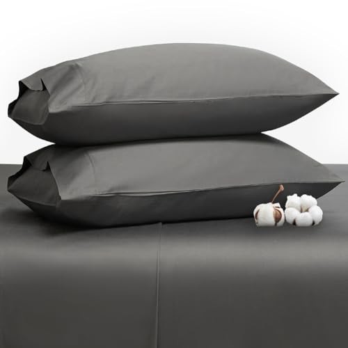  100% Egyptian Cotton Sheets Size - 19 Inch Extra Deep Pocket Queen Grey