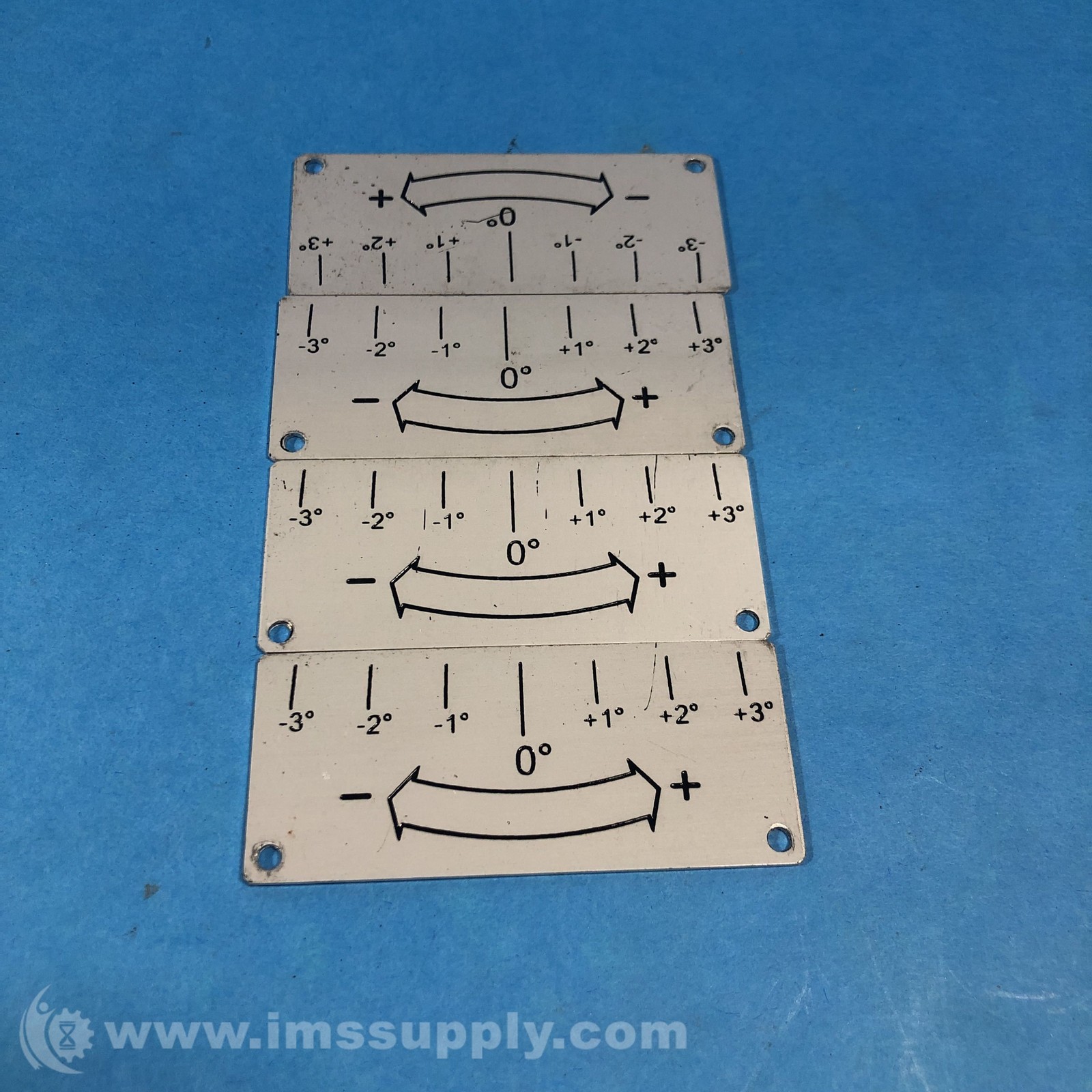 Pack of 4 -3 Degree to Plus 3 Degree Plates FNIP