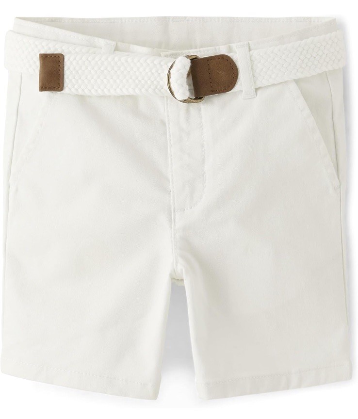 Gymboree Boys Size 12-18 Month Gymboree Classics White Belted Shorts Easter New