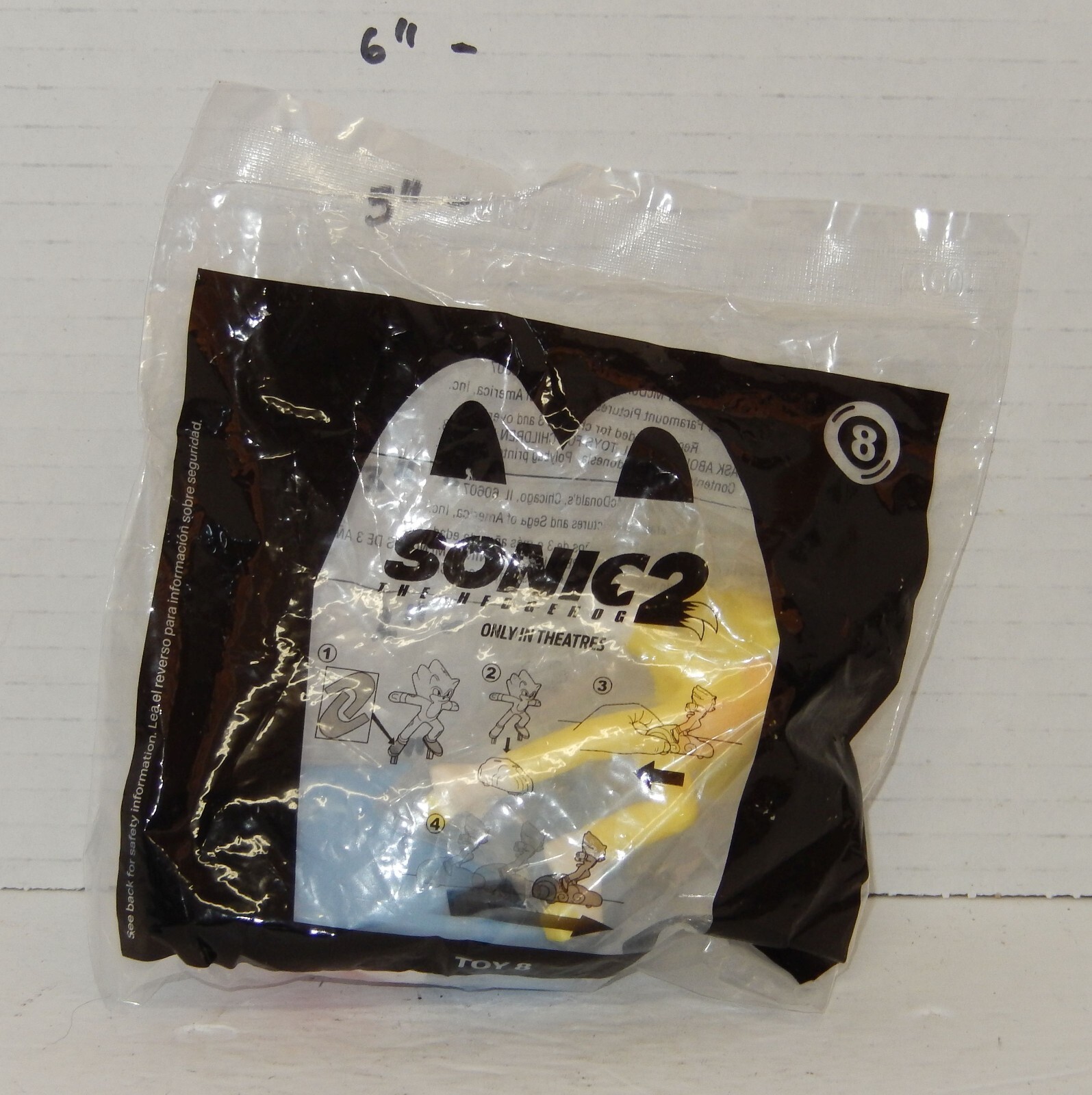 2022 Mcdonalds Happy Meal Toy Sonic The Hedgehog 2 #8 Tails MIP
