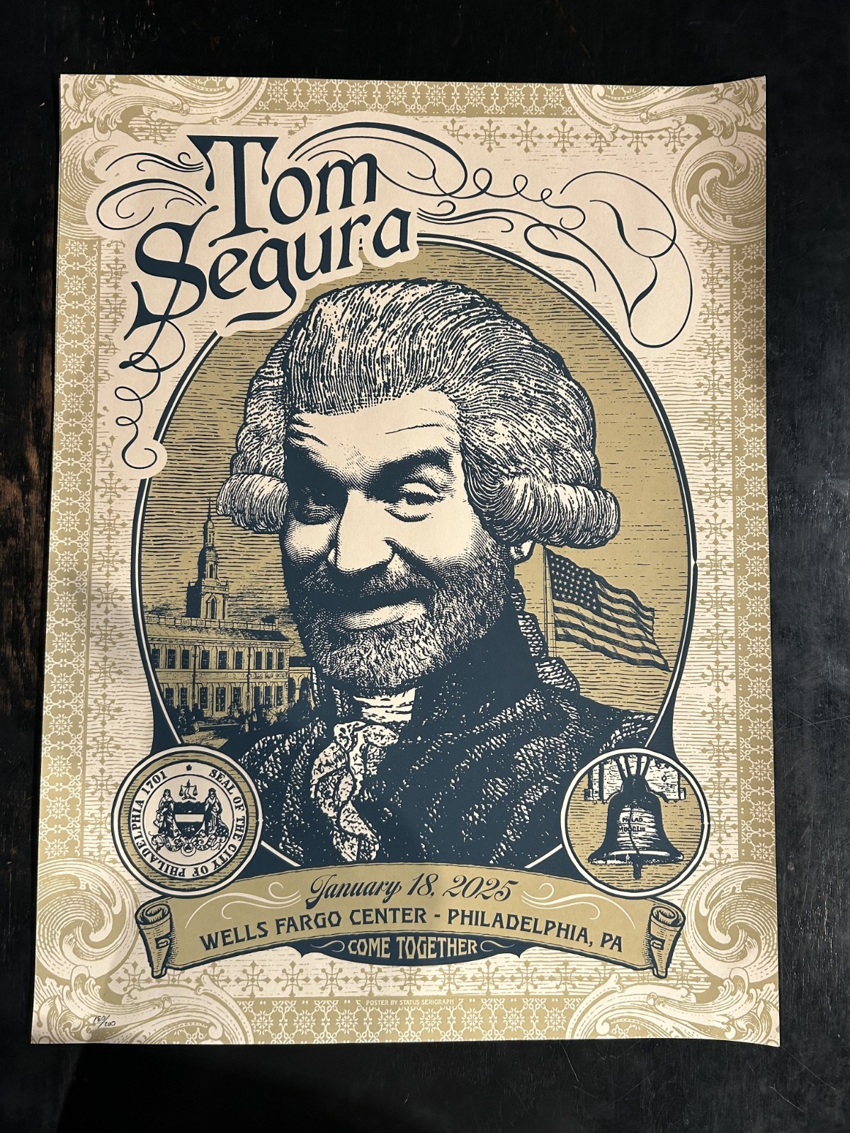 TOM SEGURA Come Together Tour Poster 18x24 2025 Wells Fargo Center PA