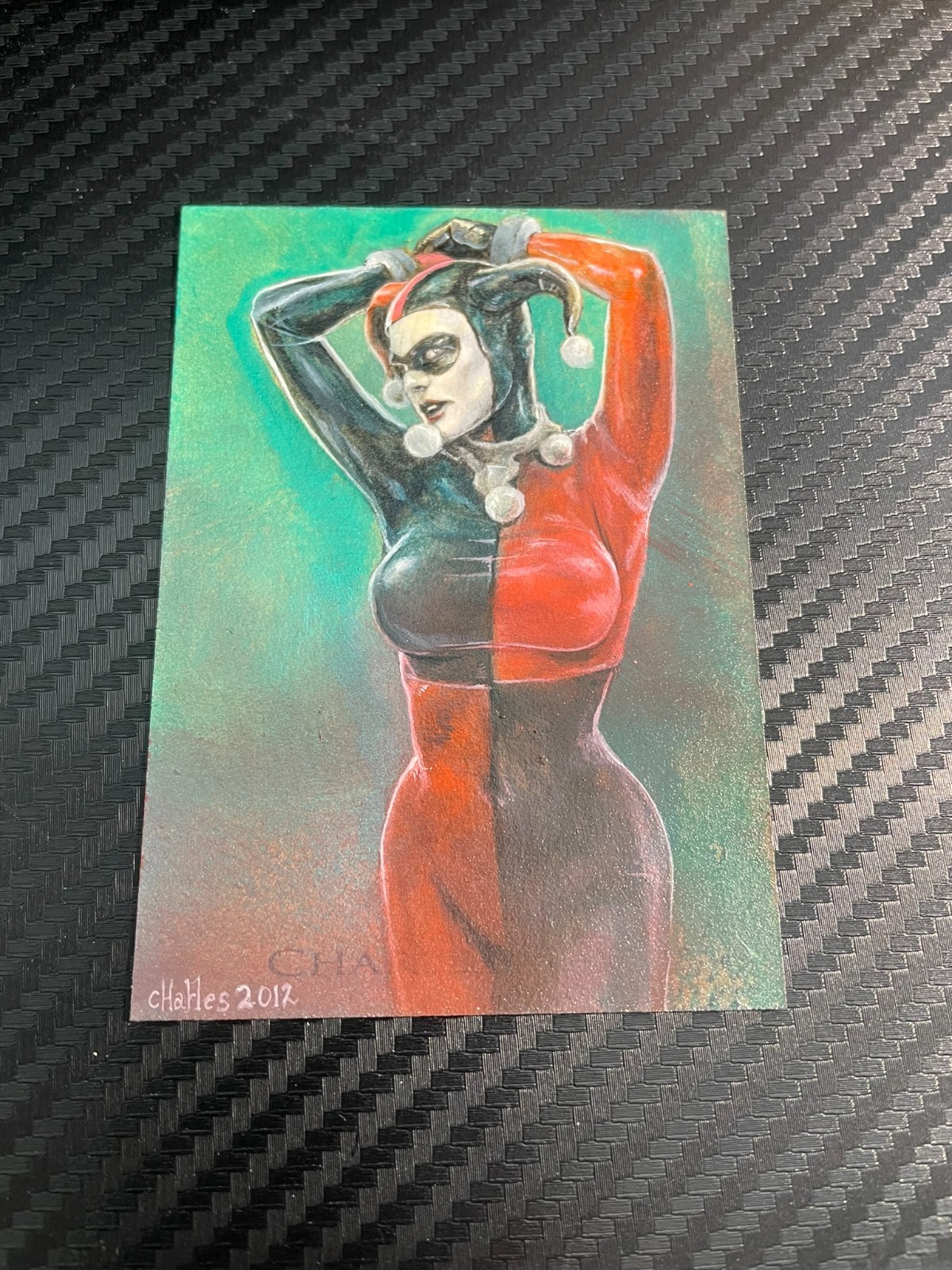 DC Universe Sketch Card, Harley Quinn, Charles Hall PSC