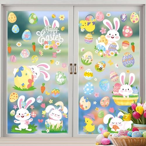 Easter Window Clings For Glass Windows Easter Eggs Easter Window Stickers-9