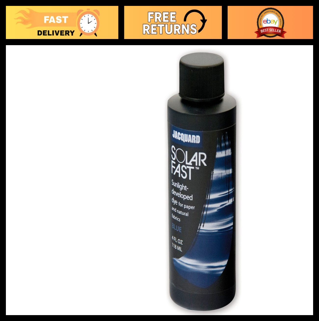 SolarFast Dye 8oz - Blue - Create Detailed Photographs, Photograms & Shadow Prin