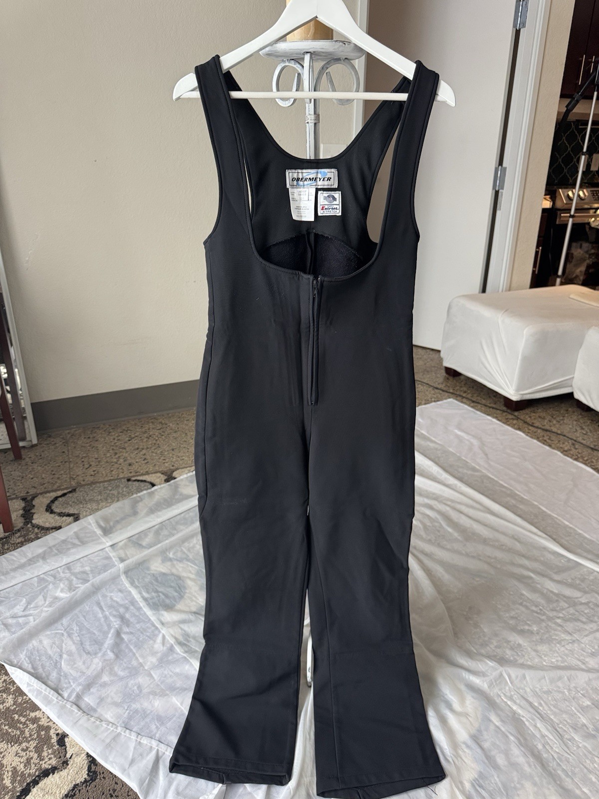 Obermeyer Snow Bib Black Ski Womens Sz 12 Or Large