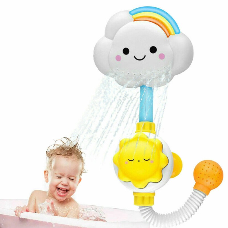 Bath Shower Toy Spray Cloud Rainbow Water Squirt Sprinkler Faucet for Kids