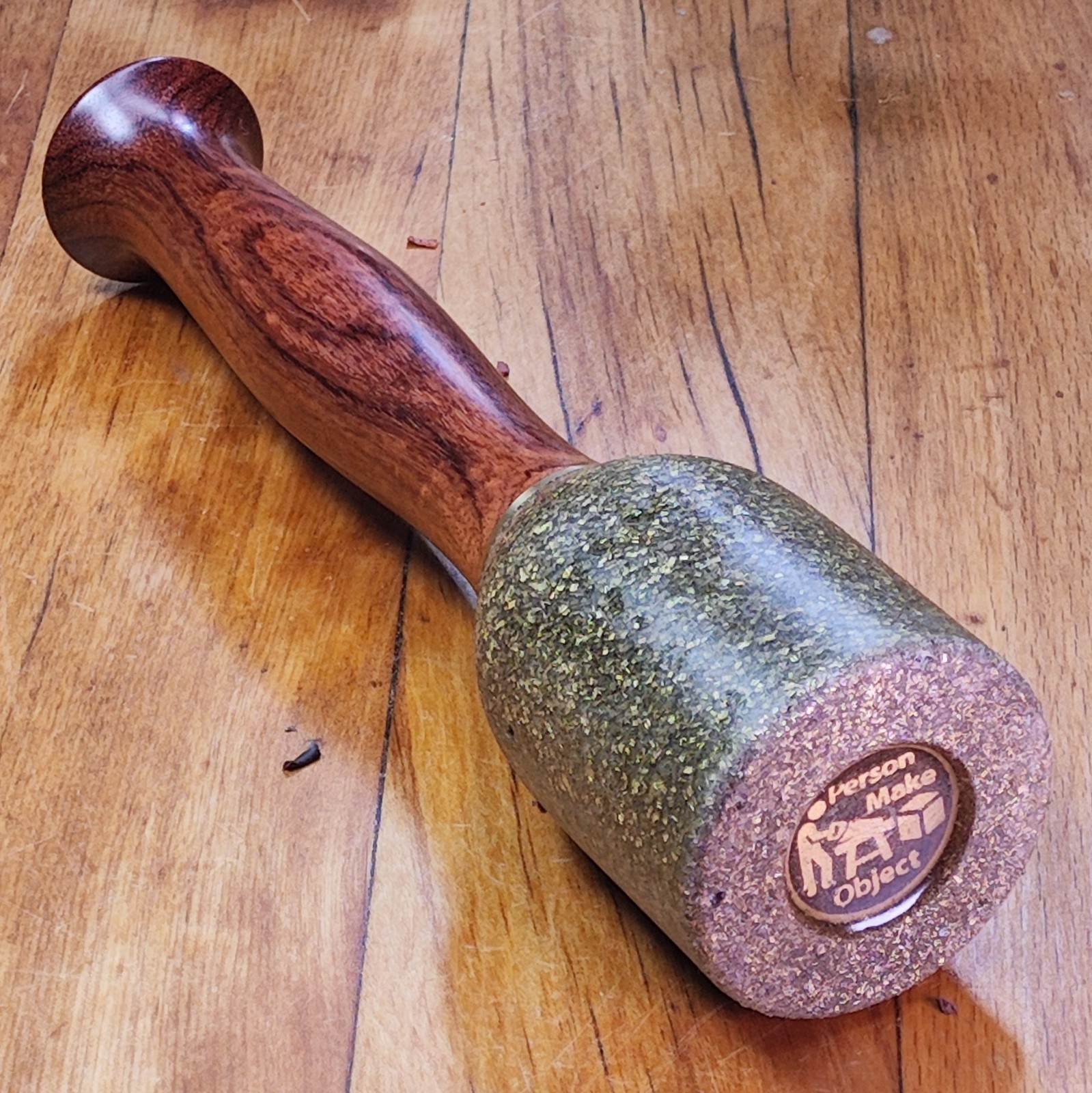 Urethane brass composite woodworking woodcarving mallet PersonMadeMallet