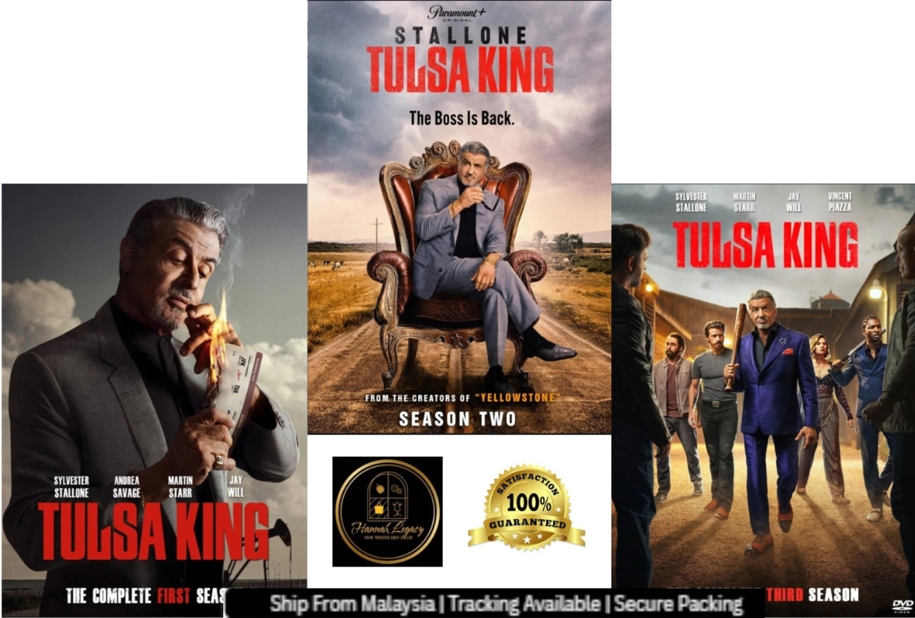 Tulsa King - The Complete Series, Season 1-3 (DVD, 9-Disc, Box-Set) Brand New!