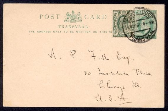 TRANSVAAL 1907 UPRATED PC TO USA