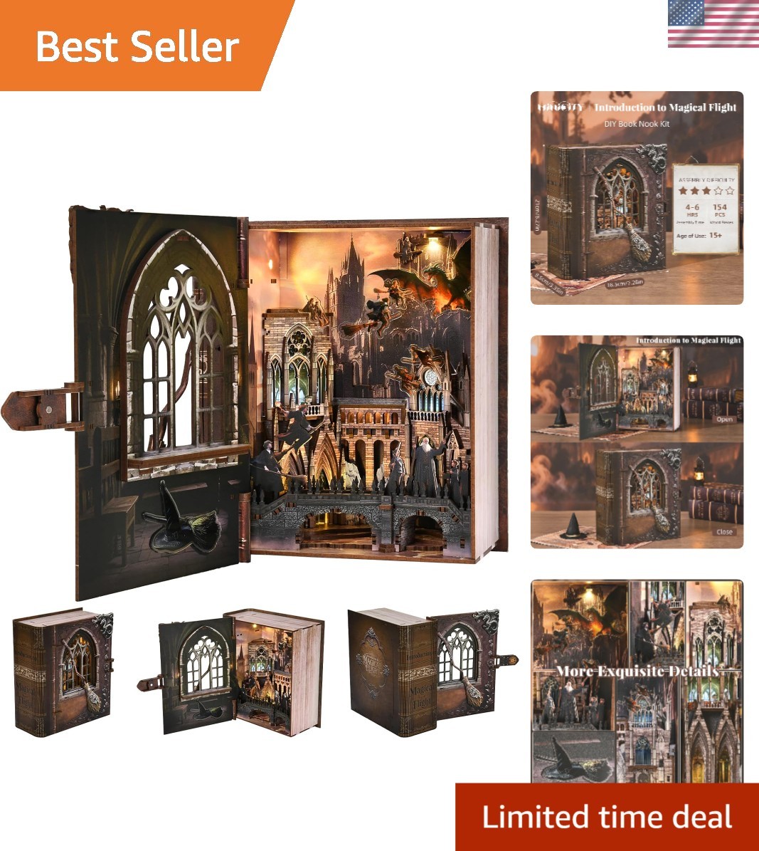 Book Nook Kit for Teens & Adults - Creative Miniature House DIY