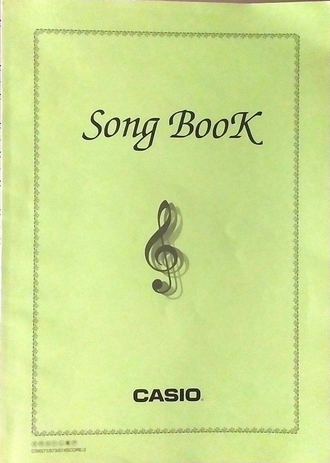 Original Casio Song Book for CTK-571 -573 -574 50 Song Bank 20 Etudes 30 Concert