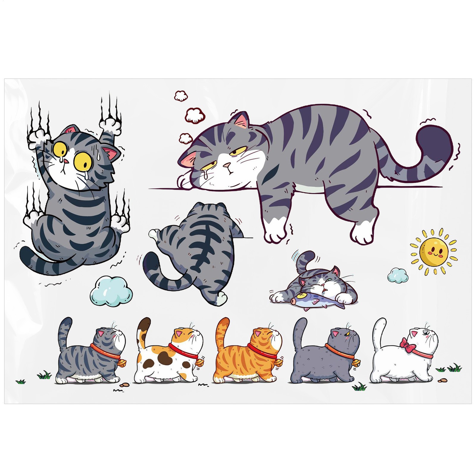 Cute Cat Adhesive Vinyl Decal Sticker Funny Pet Car Truck Window 2024 X1 Decal