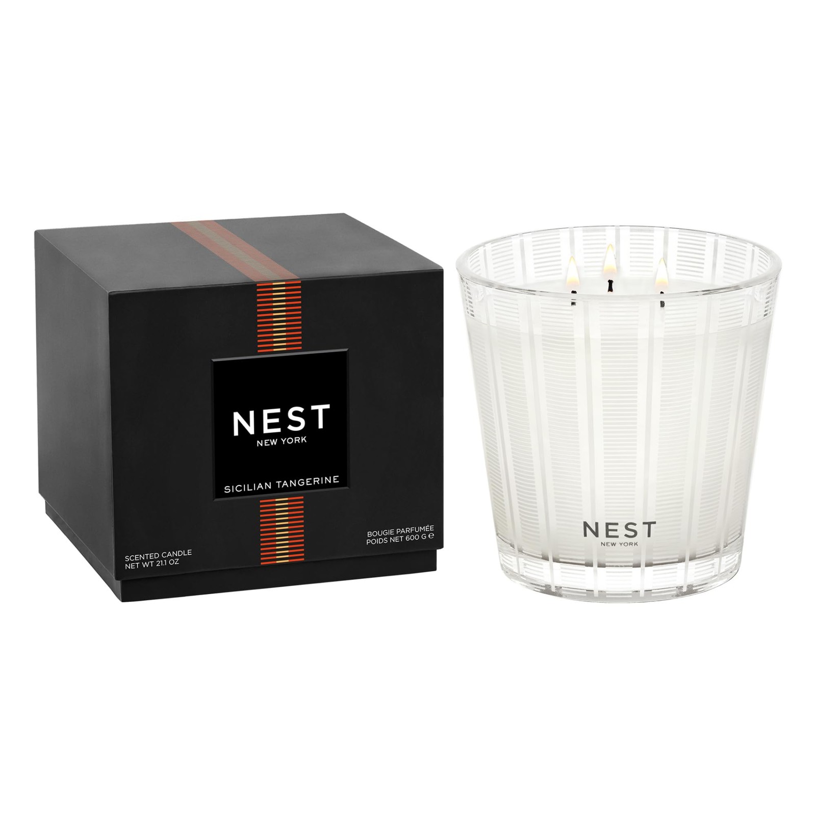 Scented 3 Wick Candle Sicilian Tangerine NEST New York 100-Hour Burn