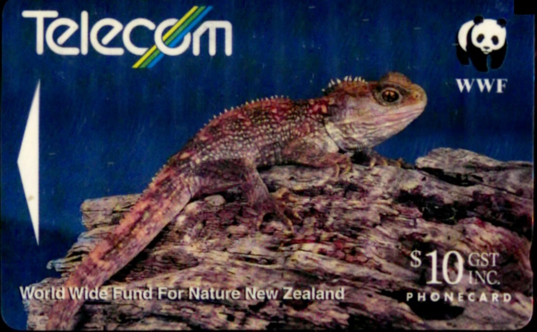 Phonecard New Zealand 1993 WWF Tuatara (Reverse B) 141C1