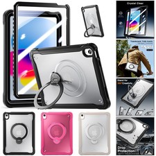 For iPad 10th 11th Gen A16 11" 10.9" Kids Shockproof Case Rotating Stand Cover