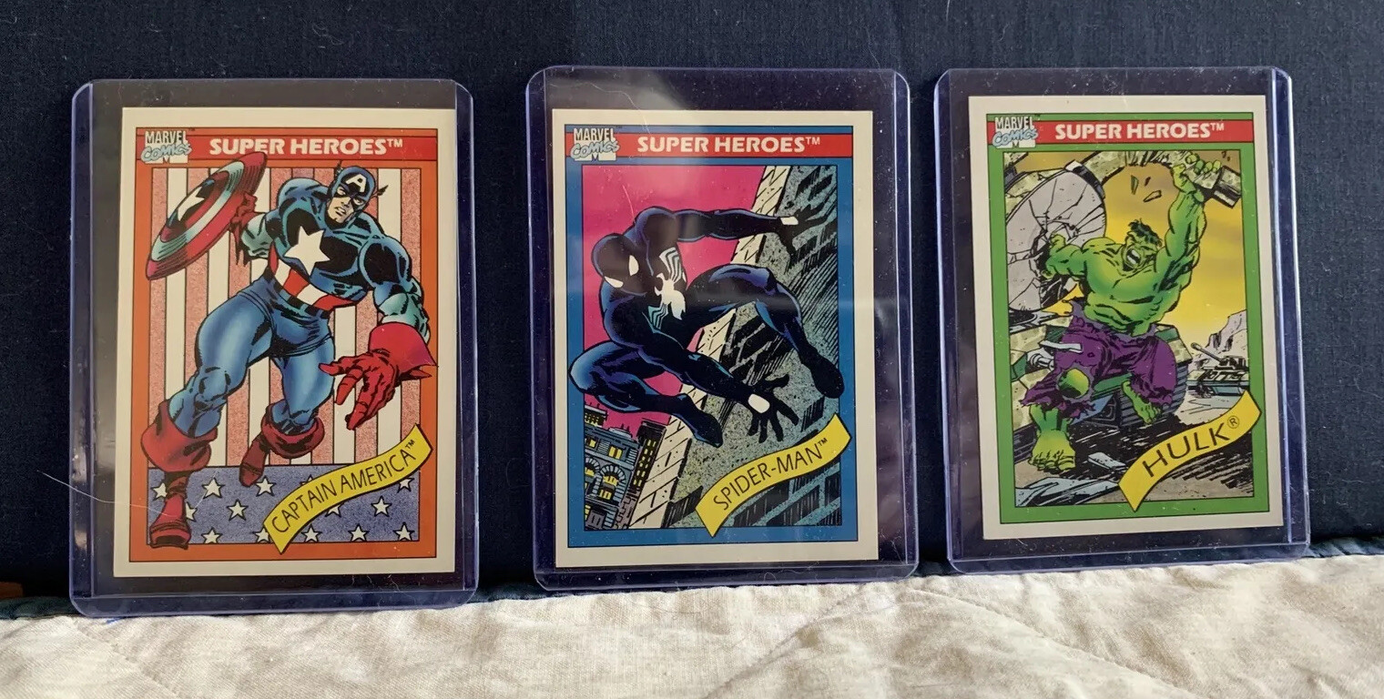 1990 Marvel Comics Impel Super Heroes Series 1 Cards #1,#2,#3 