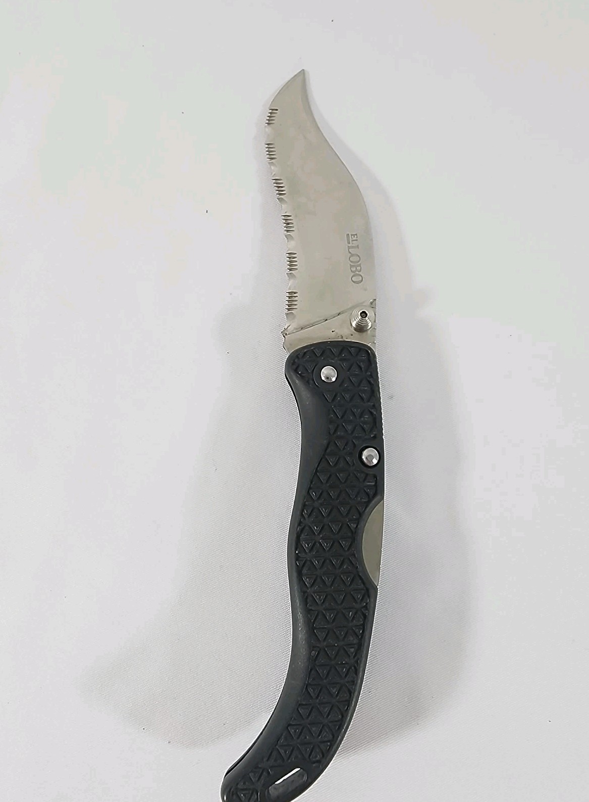 rare Cold Steel 22WS El Lobo Folding Knife Japan 3" Blade Serrated Curved Edge