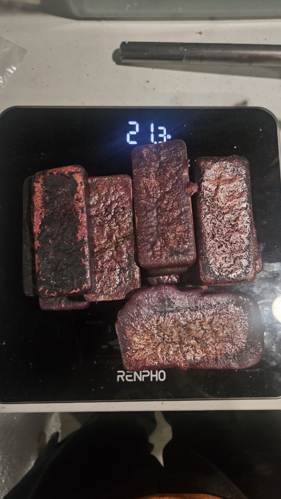 21.3 LB Hand Poured Copper Bar Lot – 19 Rustic Copper Ingots 99.9%