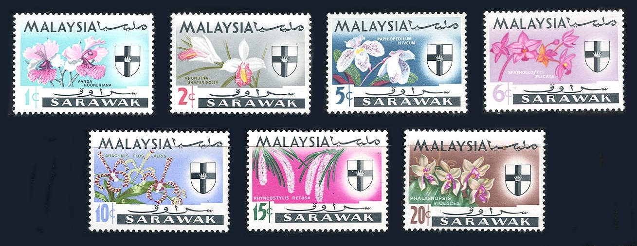 Malaysia (Sarawak): 1965 Orchids (228-234) Mint