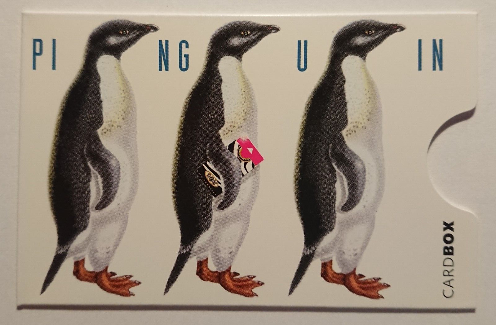 Titulaire Cardbox Carte de Téléphone, Ec Carte Save Nature Manchots Pingouin