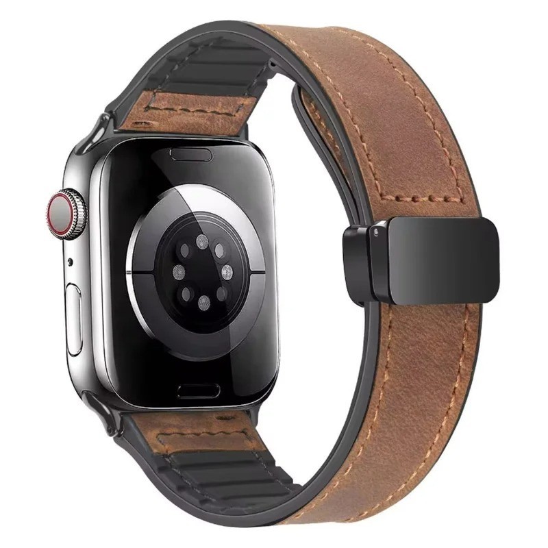 Leather Strap for Apple Watch Ultra 10 9 8 7 SE Band 49mm 45mm 41mm Men Women