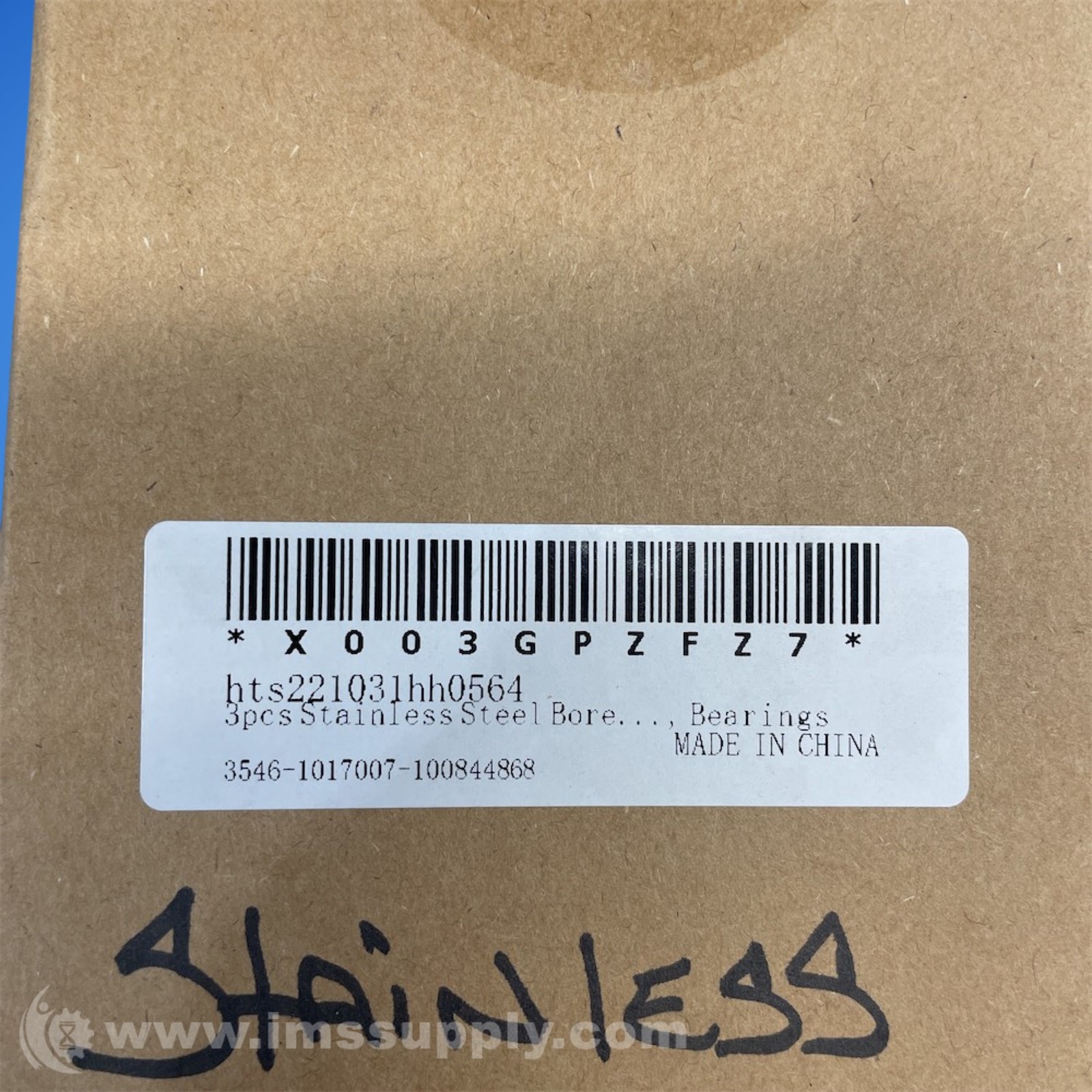 HTS221031HH0546 Box of 3 Stainless Steel Bore Brushes FNOB