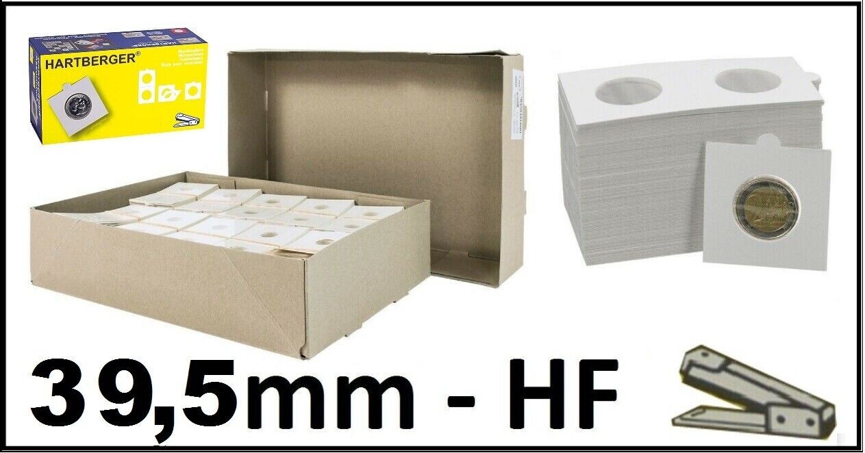 1000 Coin Holders 39.5 Mm To Staple Format 50X50 Mm SAFE 7840HM Hartberger
