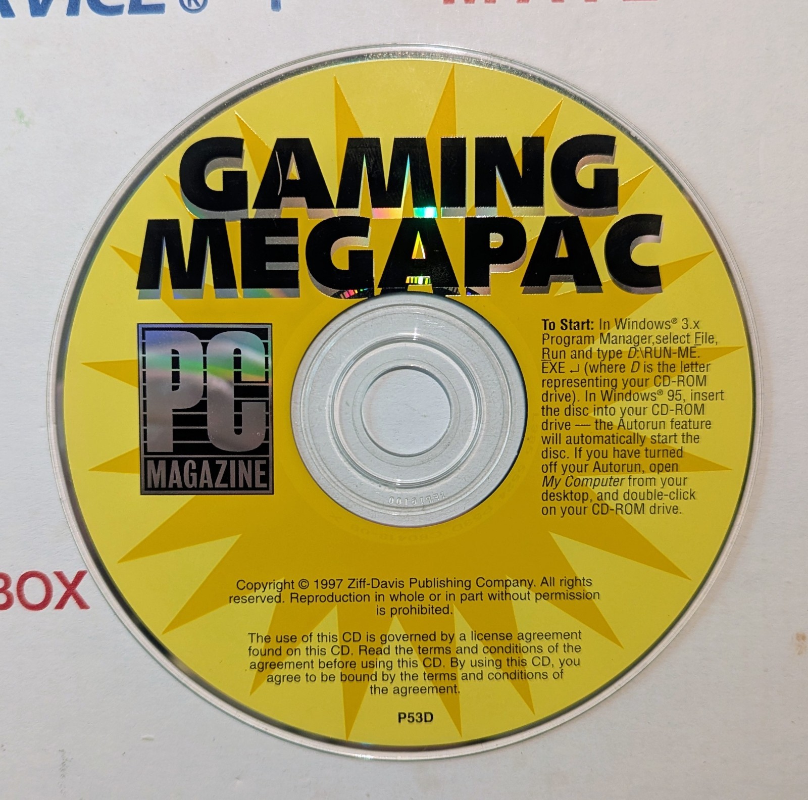 Gaming Megapac PC Magazine CD-ROM Disc Only