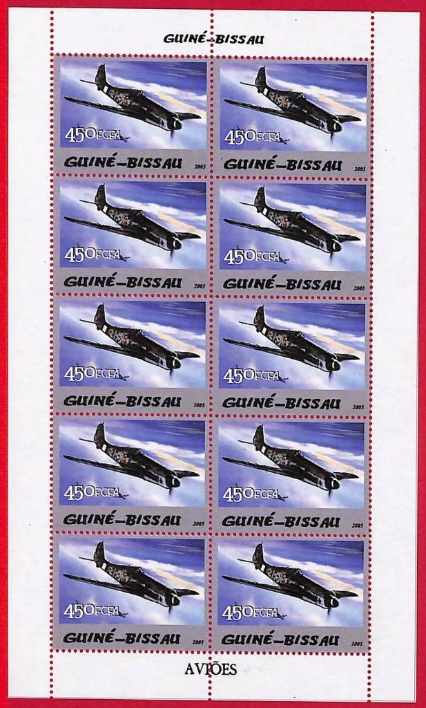 A5100 - GUINE-BISSAU - Stamp Sheet - 2005 - Aviation