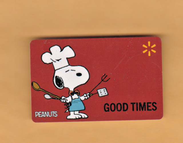 Collectible Walmart Gift Card - Snoopy Cooking, Good Times - No Value - FD100695