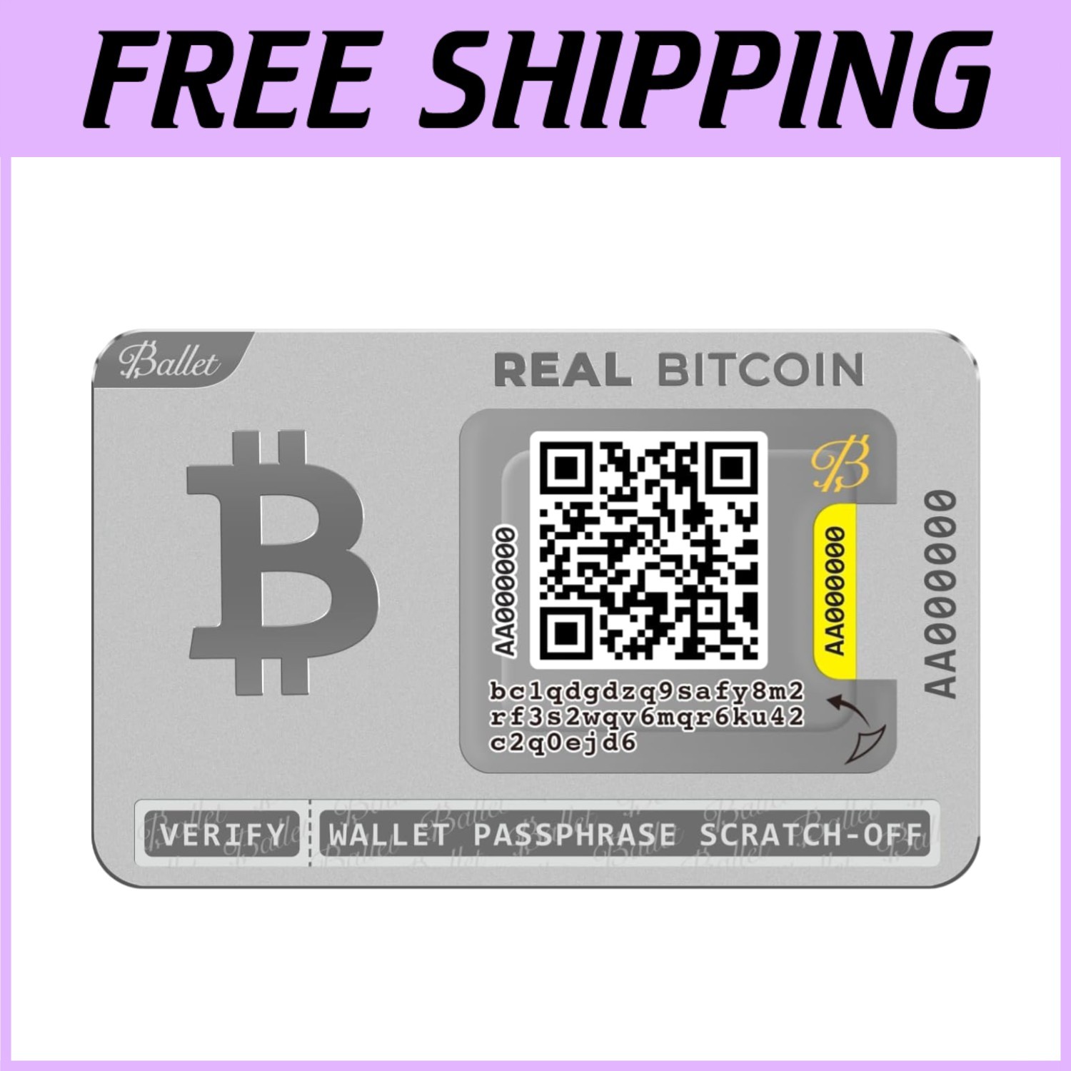 Secure Bitcoin Hardware Wallet Card
