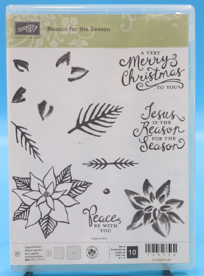 Stampin Up Reason For The Season Clear Stamp Set Christmas Poinsettia