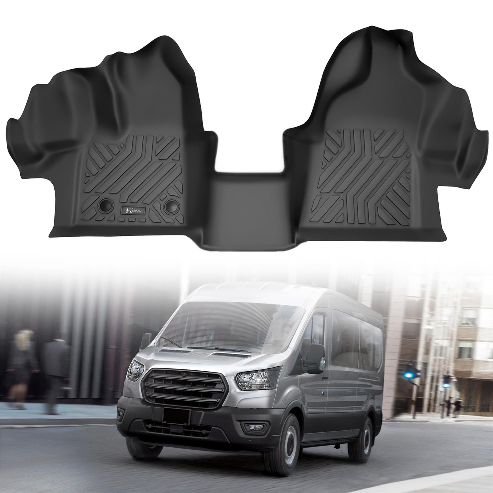 Floor Mats Front Liner Fit for 2015-2021 Ford Transit 150/250/350/350HD