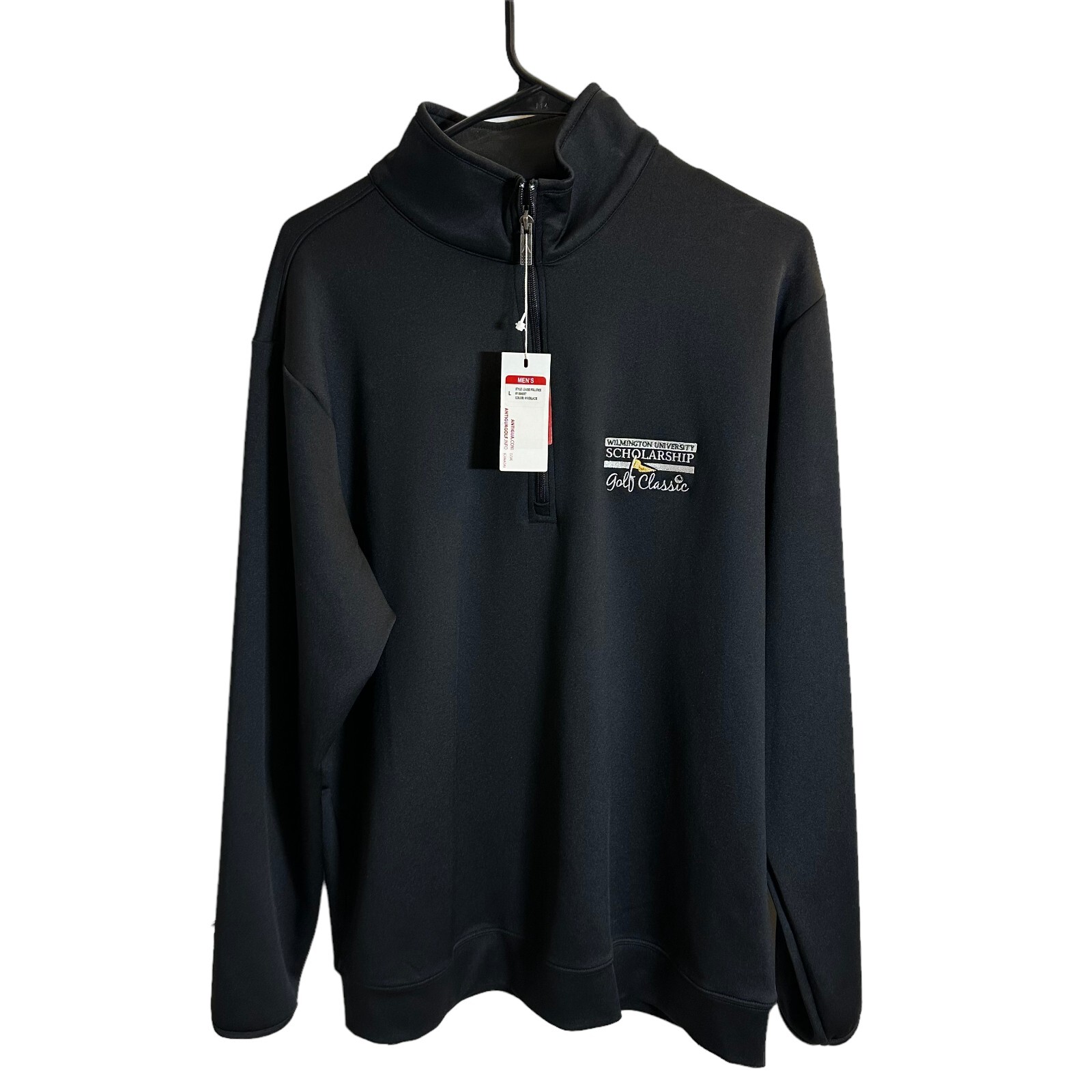 Men's Wilmington University Golf Classic Leader Pullover Jacket Size L Black