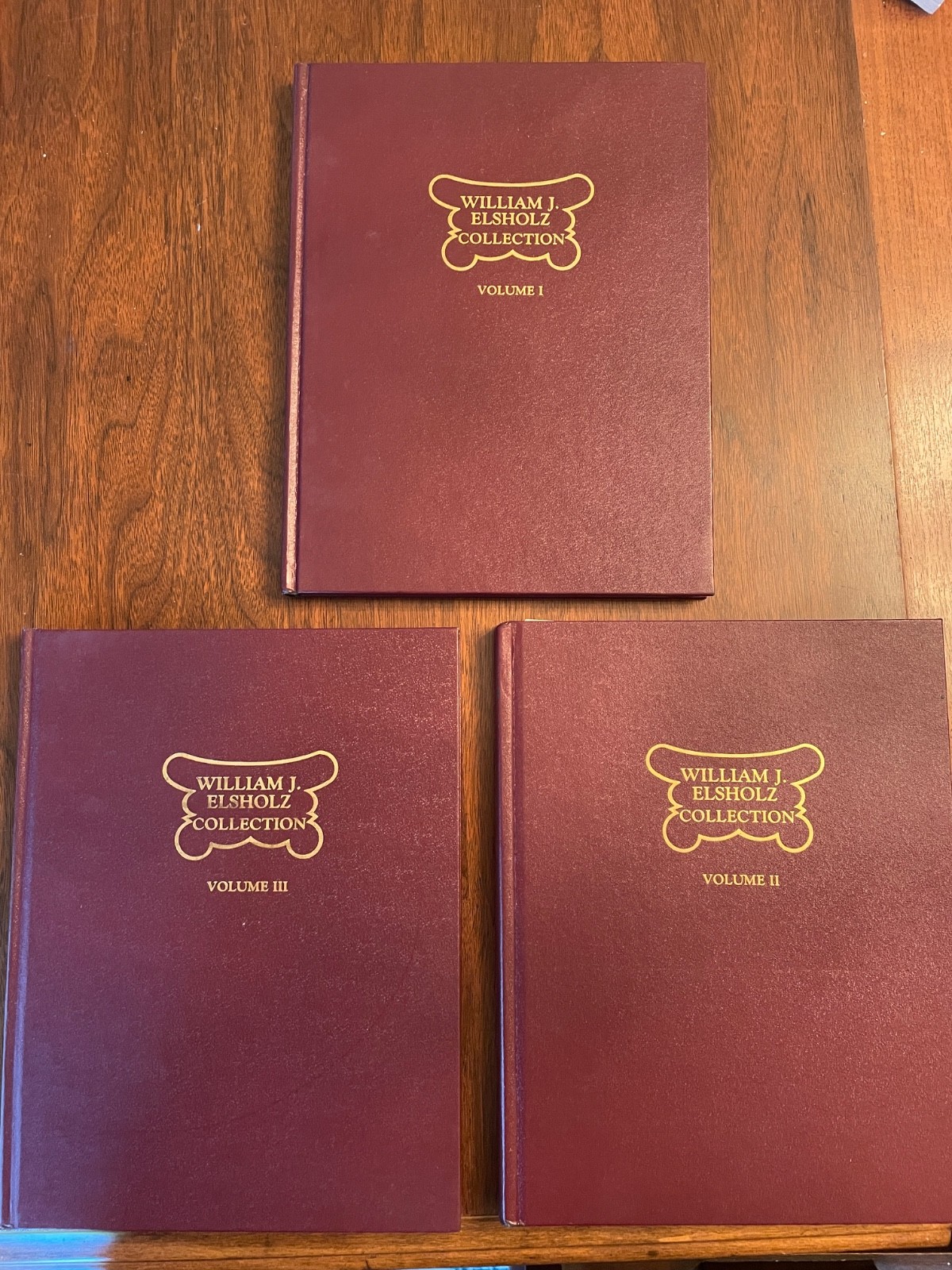 William J. Elsholz Collection - Early American Pattern Glass - Ref Book - 3 Vol