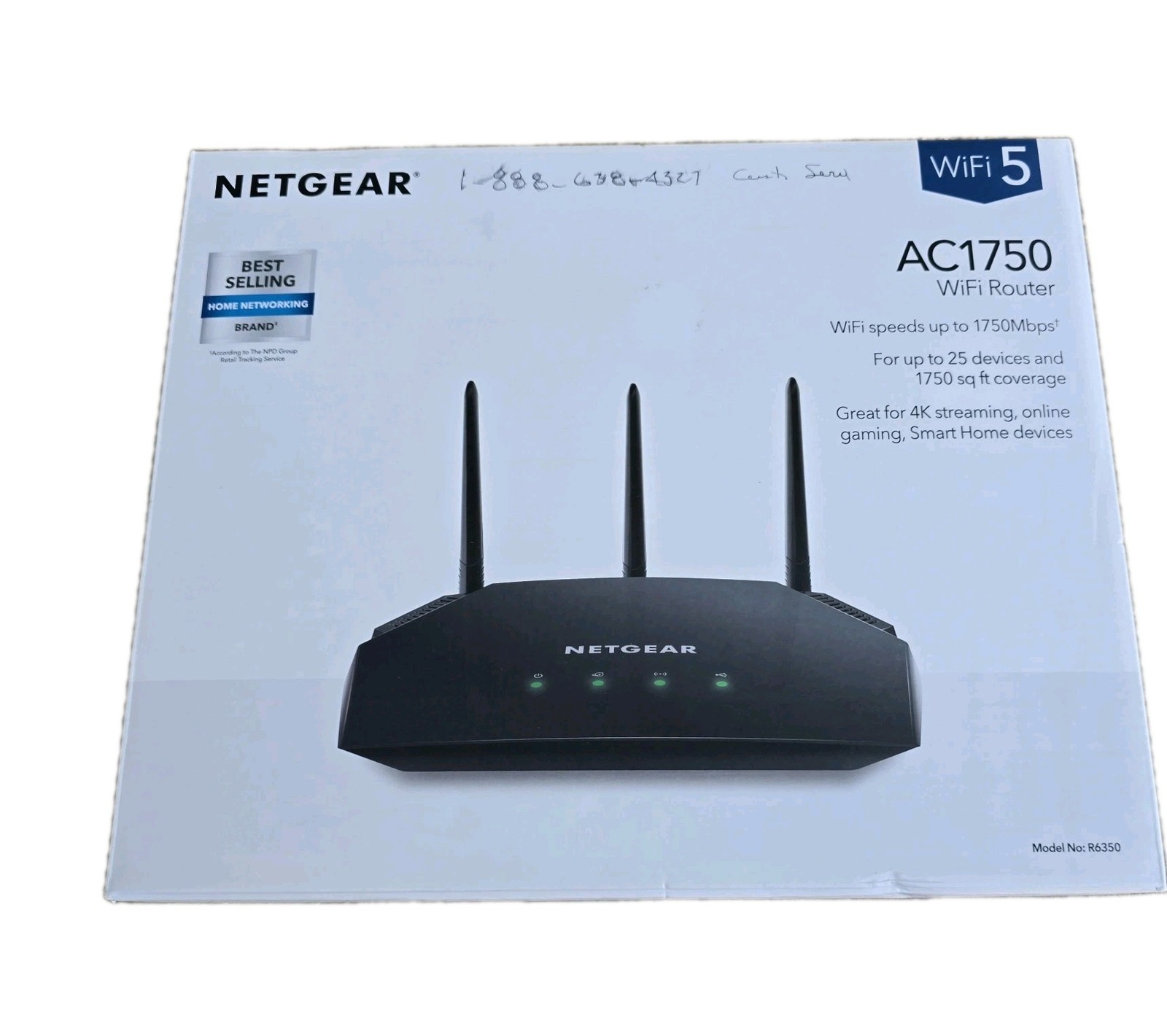 NETGEAR R6350 Smart WiFi Router AC1750 Dual Band Gigabit Internet Network 