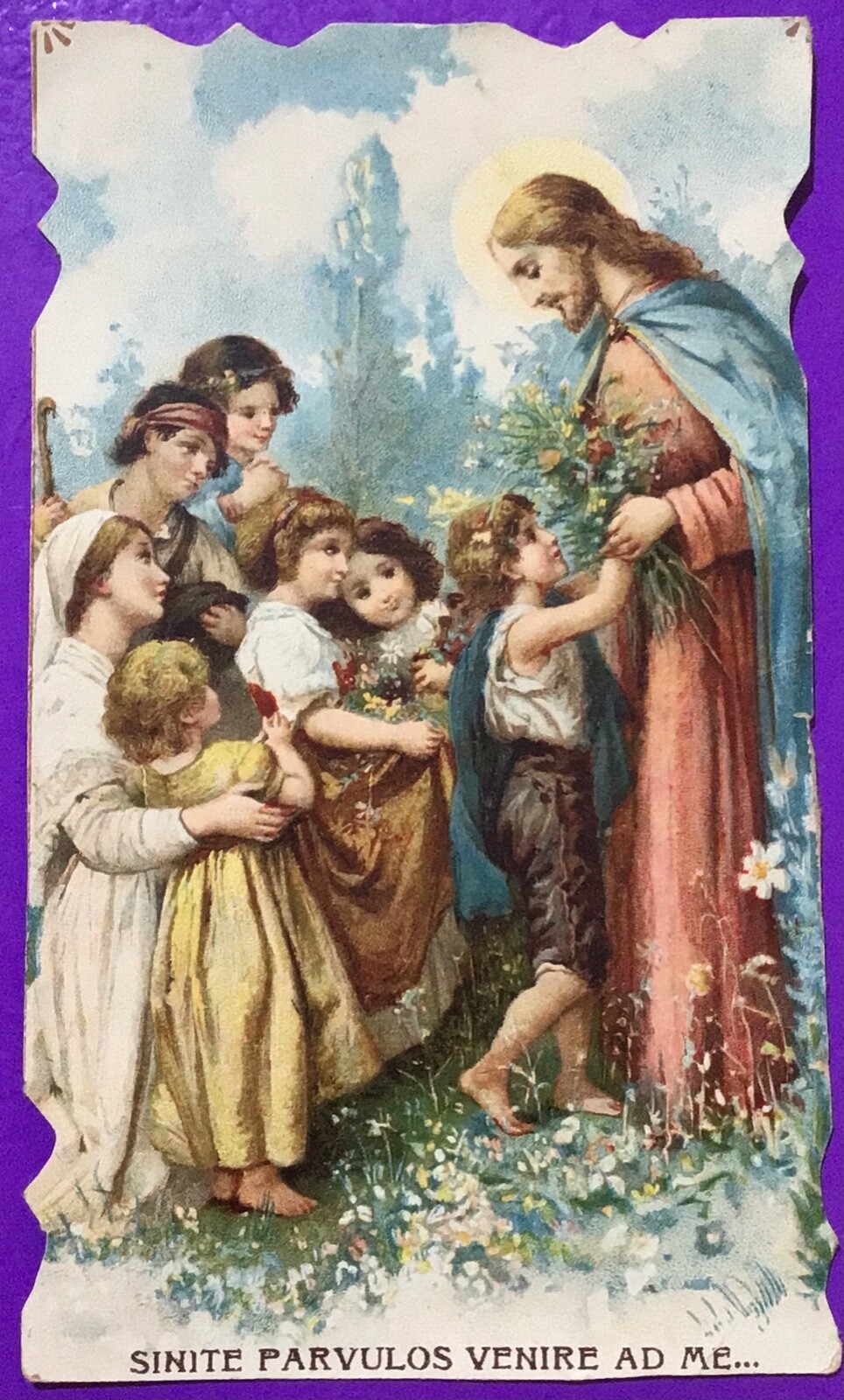 SANTINO HOLY CARD, JESUS WITH THE PARGOLI - REF. 10158