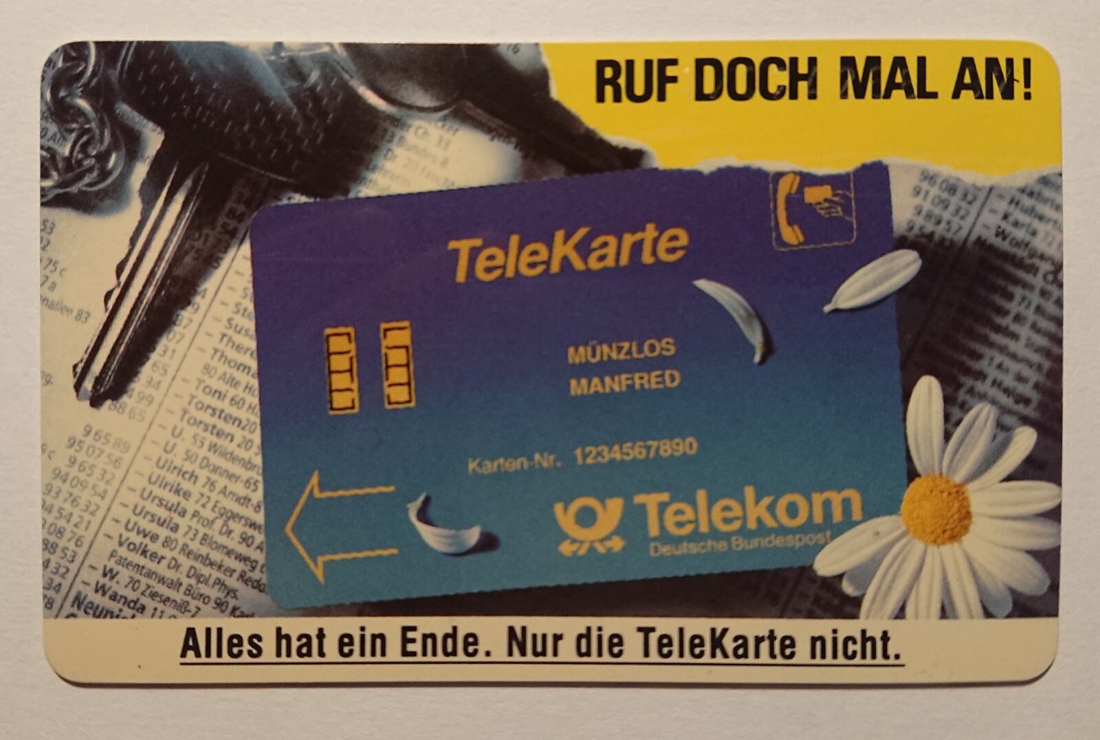 Phone Card Phone Value Card Collectible Card 12DM TeleCard Telekom Call Me