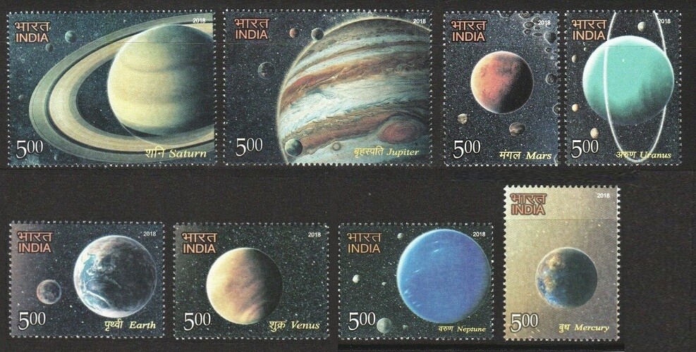 INDIA 2018 MNH 8v, Space, Solar System, Planets  [Ae]