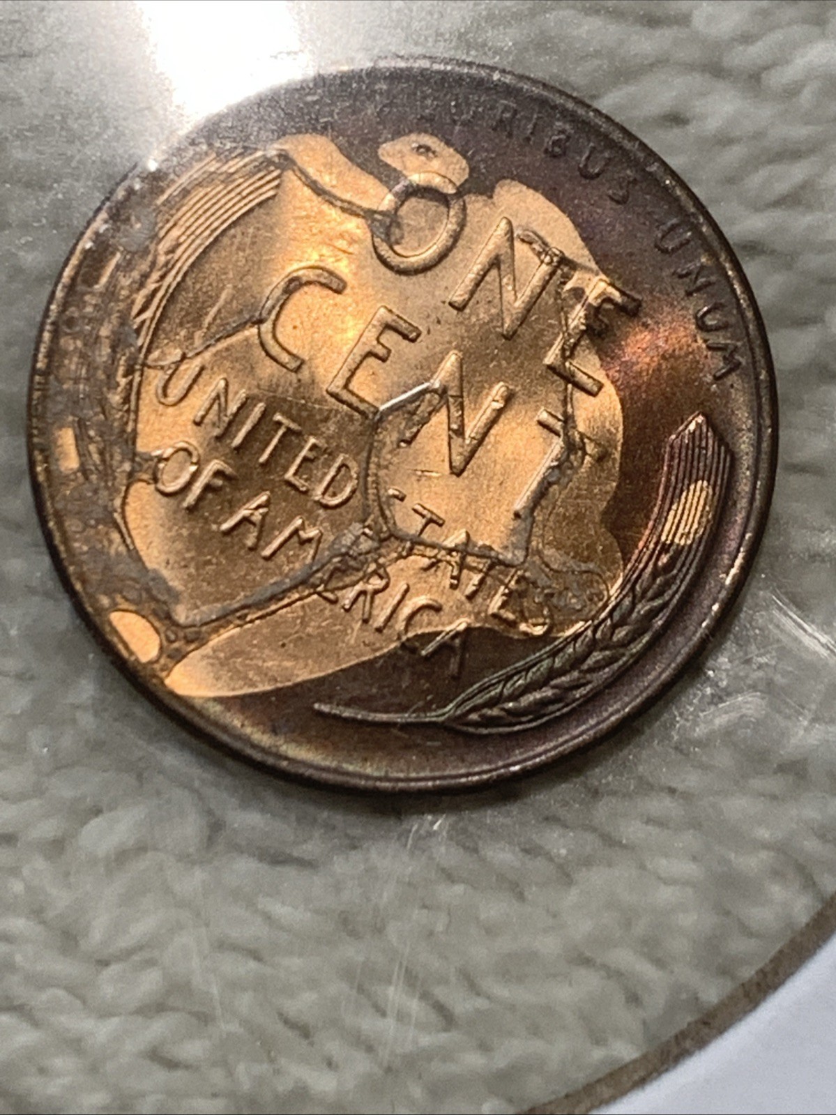 1954 D Wheat Cent Major Die Break