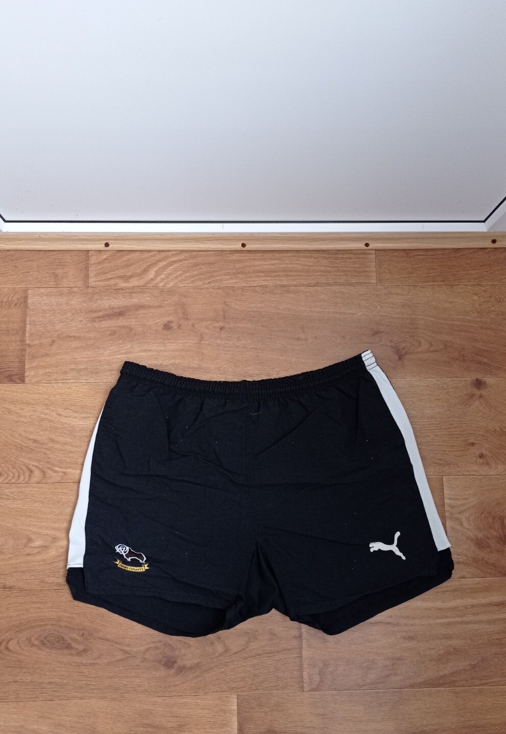 Puma  Derby County Football Soccer Shorts Navy Size S BLOCK CORE