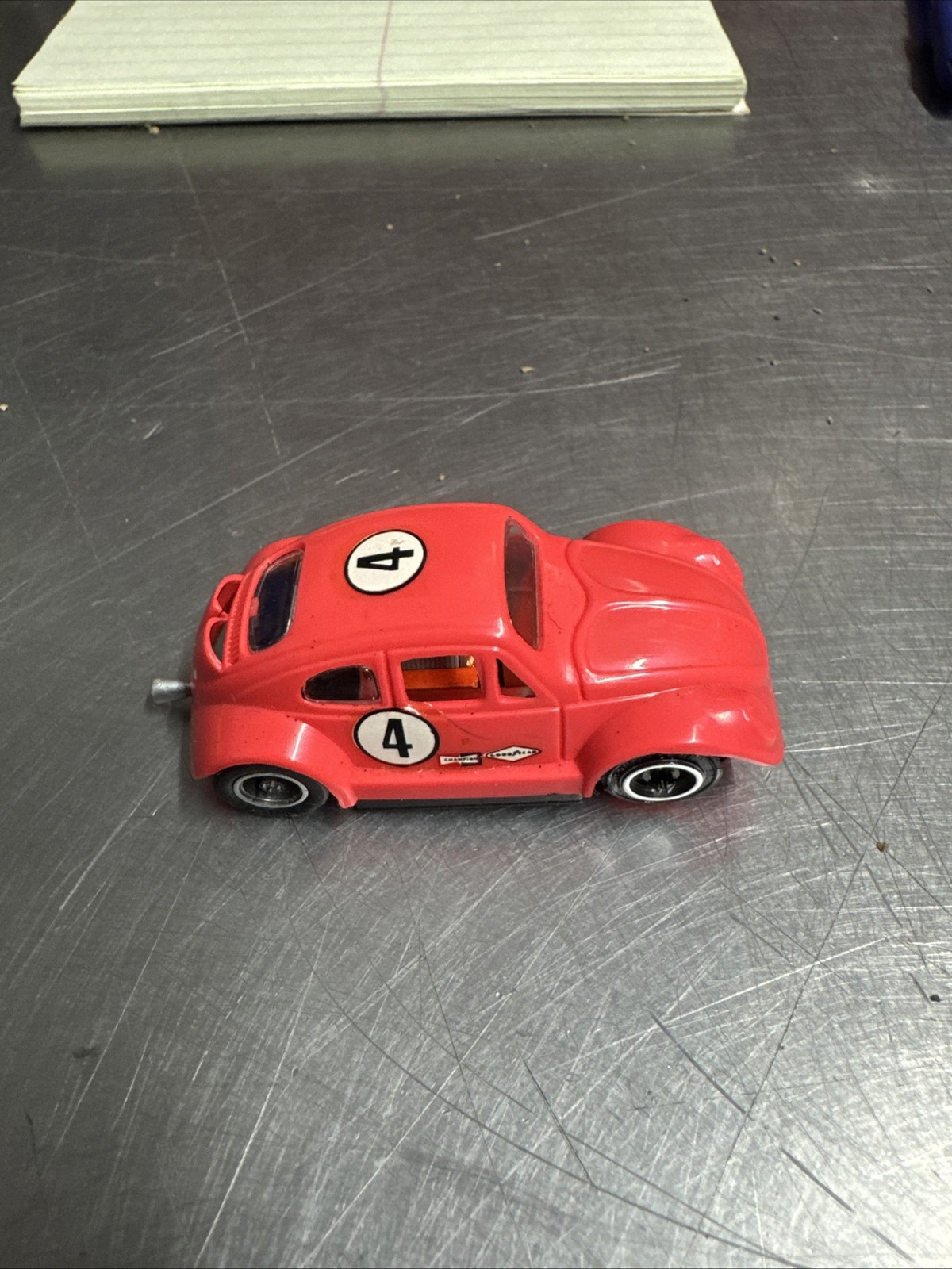 TYCO Pro #8807 Volkswagen Drag VW Bug Pink #4 w/ Stinger HO Slot Car