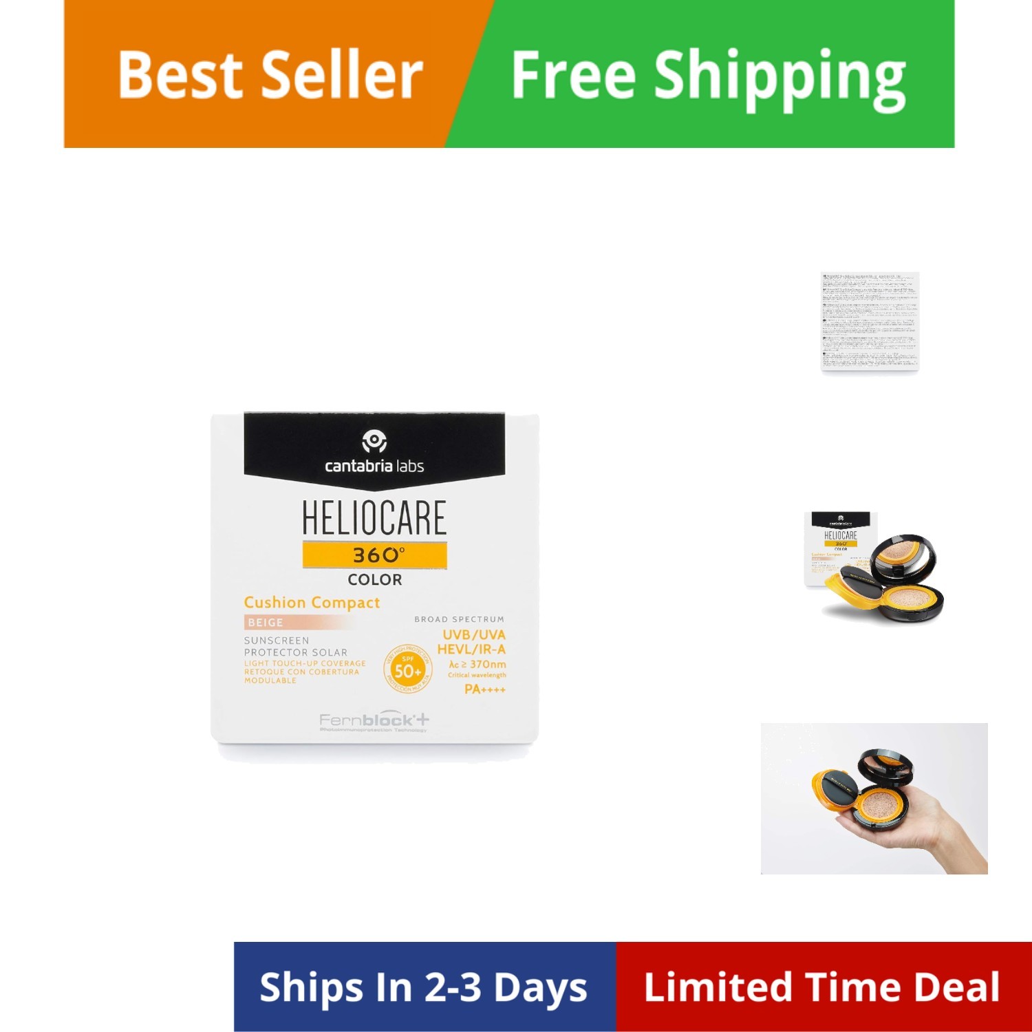 360 Color Cushion Compact + 15g Beige