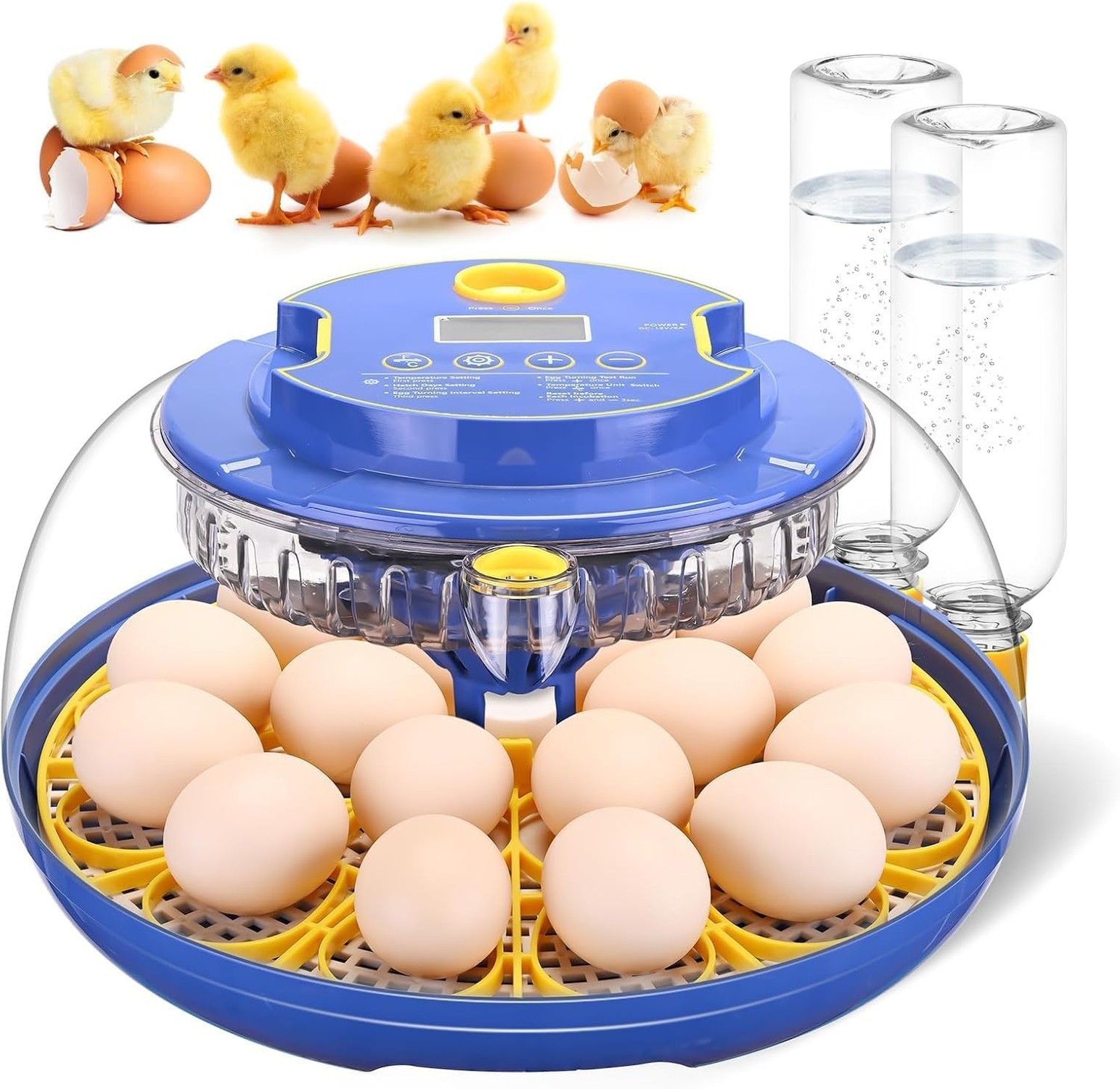 Egg incubators for Hatching Eggs, Automatic Egg Turning 12-24 Poultry Incubat...