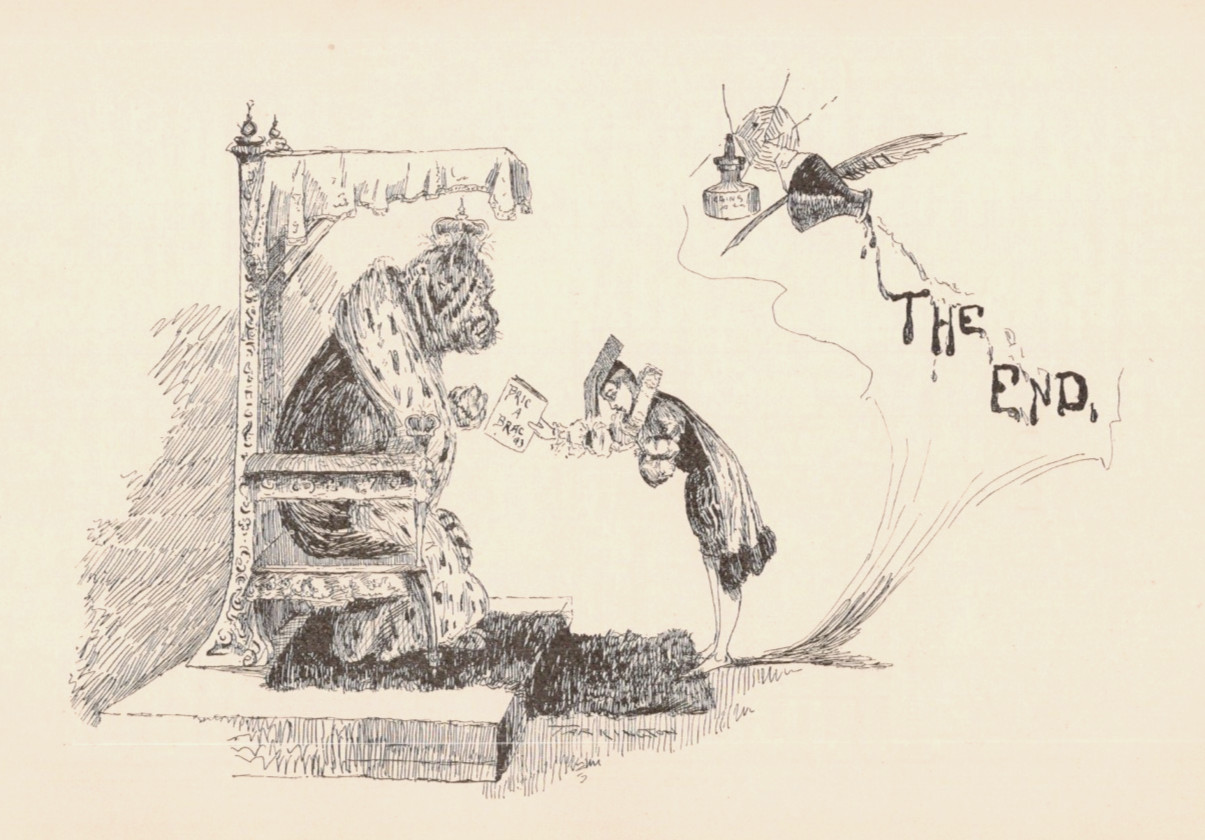 1892 Princeton University Bric a Brac Page The End Illustration