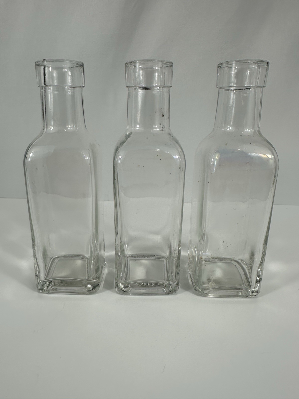 Lot Of 3 Empty Glass Bottles