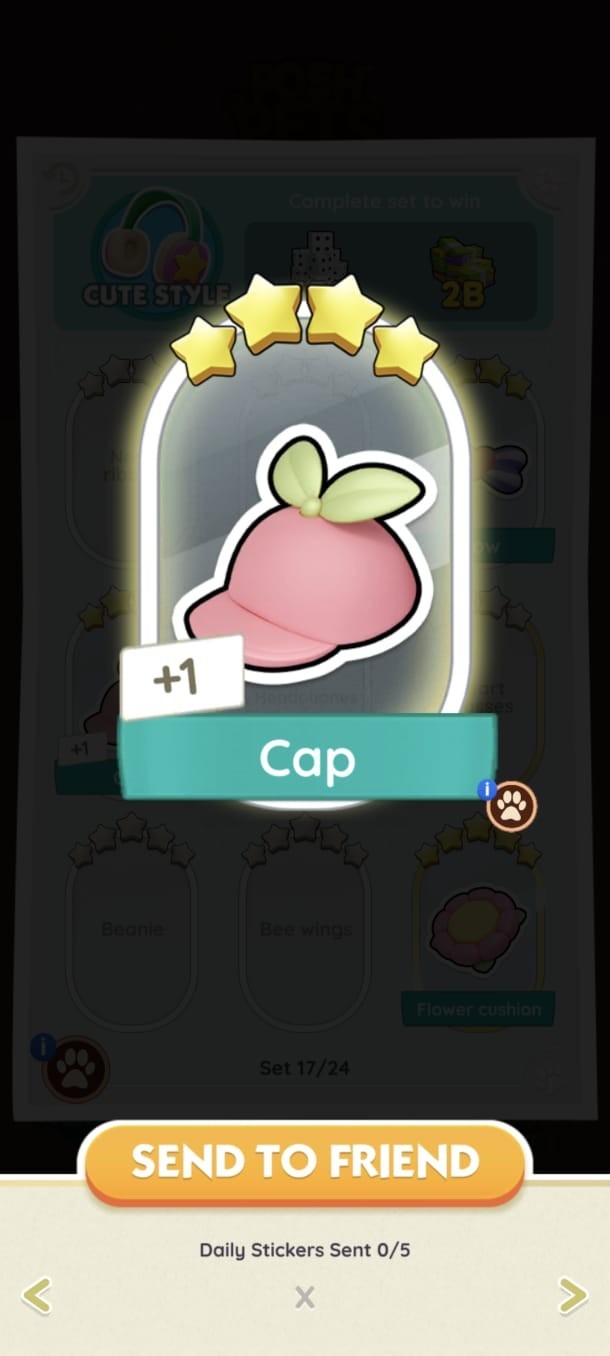 Cap _ Monopoly Go Cute Style 4 Stars ⭐⭐⭐⭐Fast Delivery|Digital Item