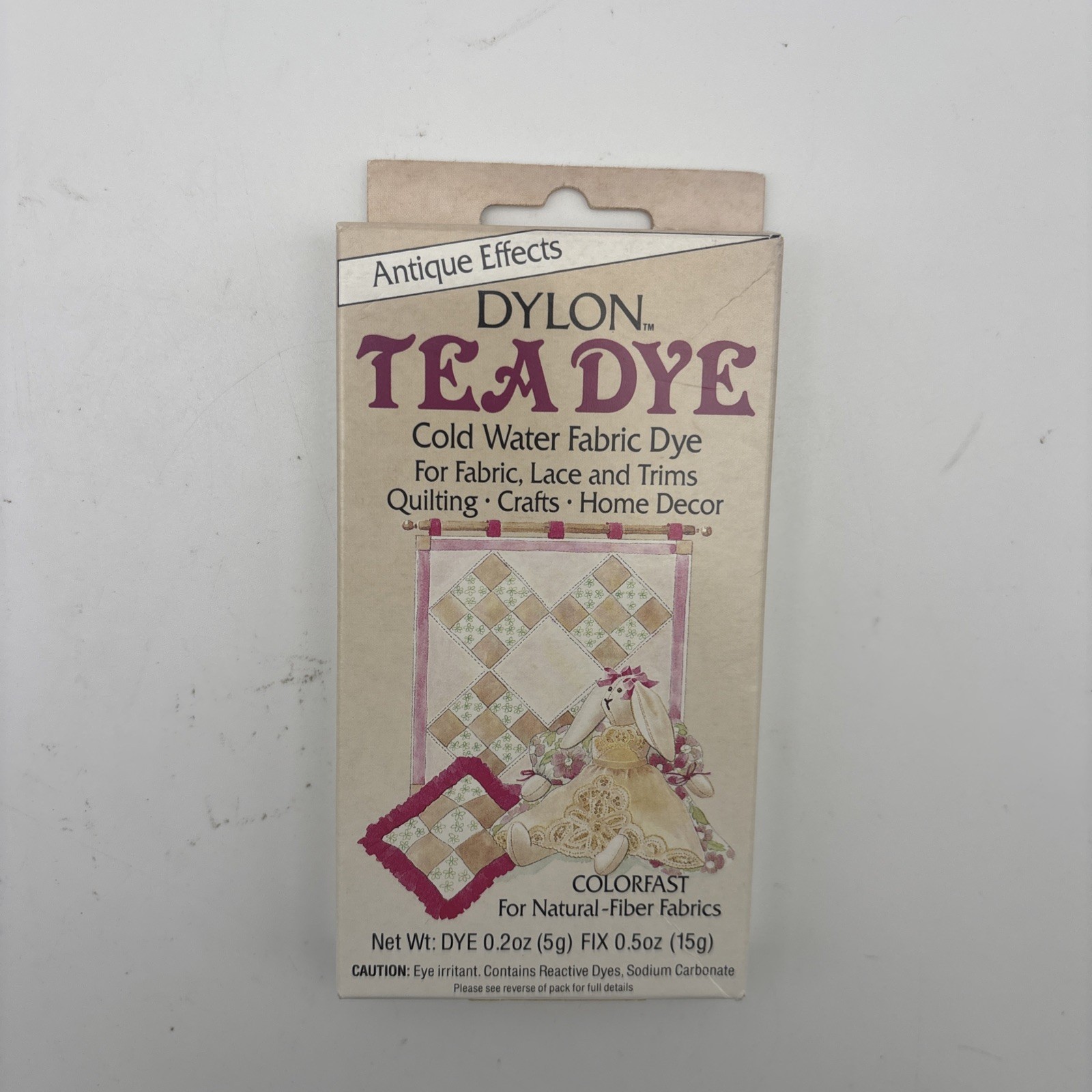 Vintage Dylon Tea Dye ANTIQUE EFFECTS New in Box Colorfast Cold Water Fabric