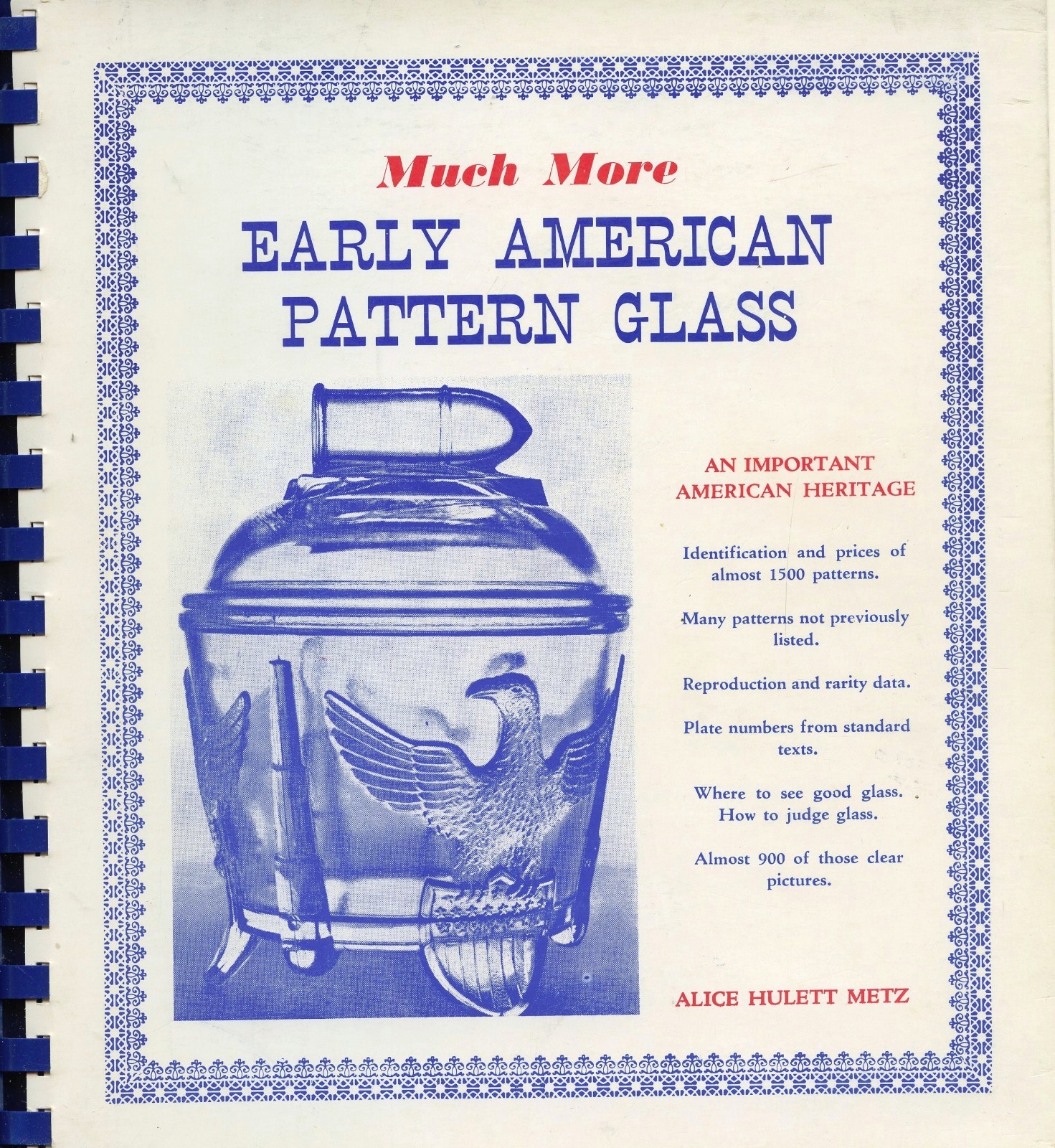 Early American Pattern Glass Identification - Makers Names / Book + Values
