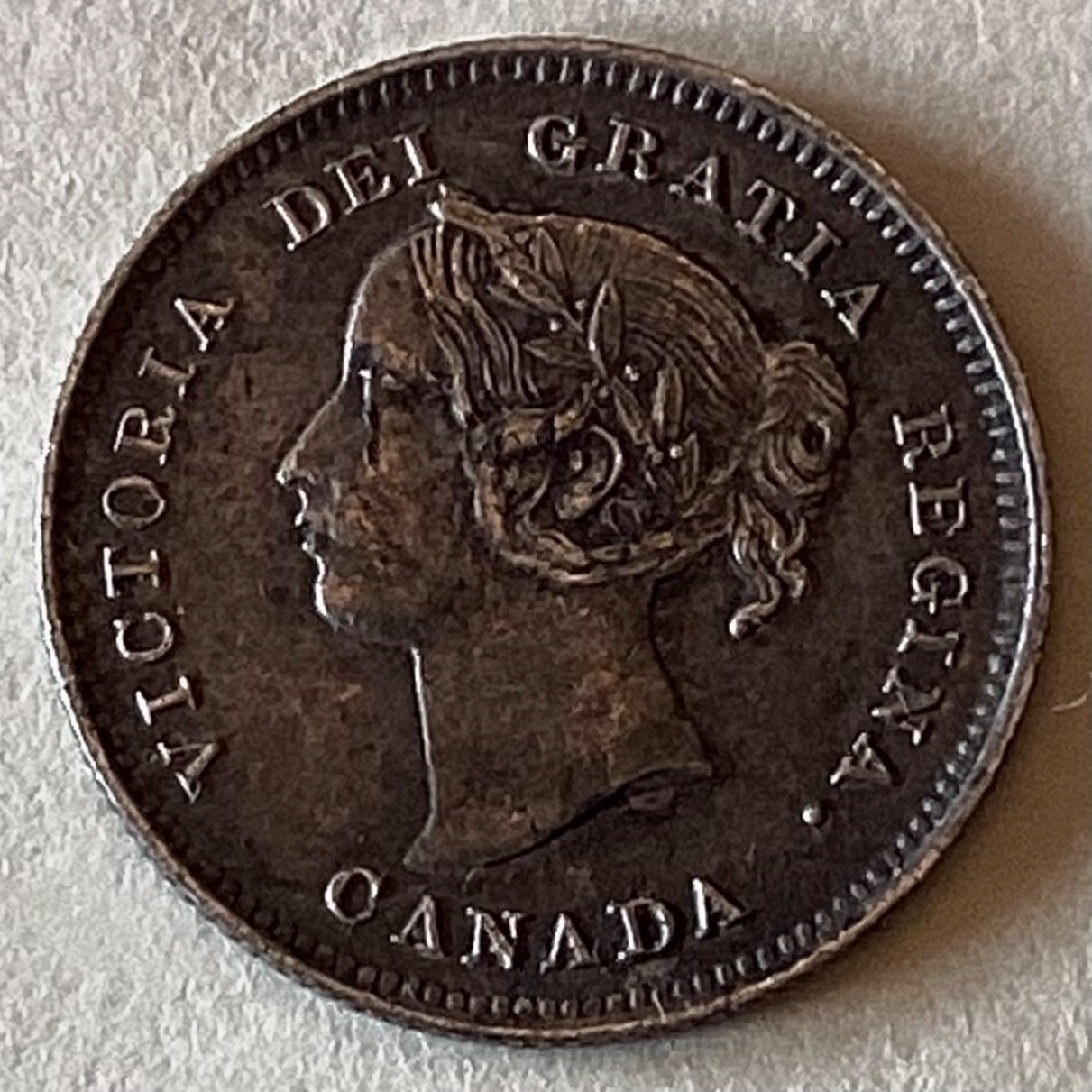 ~ 1899  Canada Victoria  Five 5 Cents